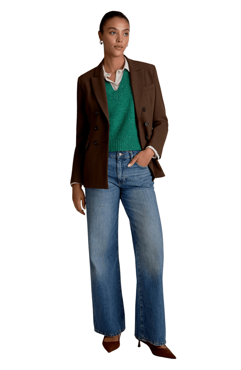 M.M.LaFleur Eloise Confetti Wool Vest, Alternate, color, Verdant