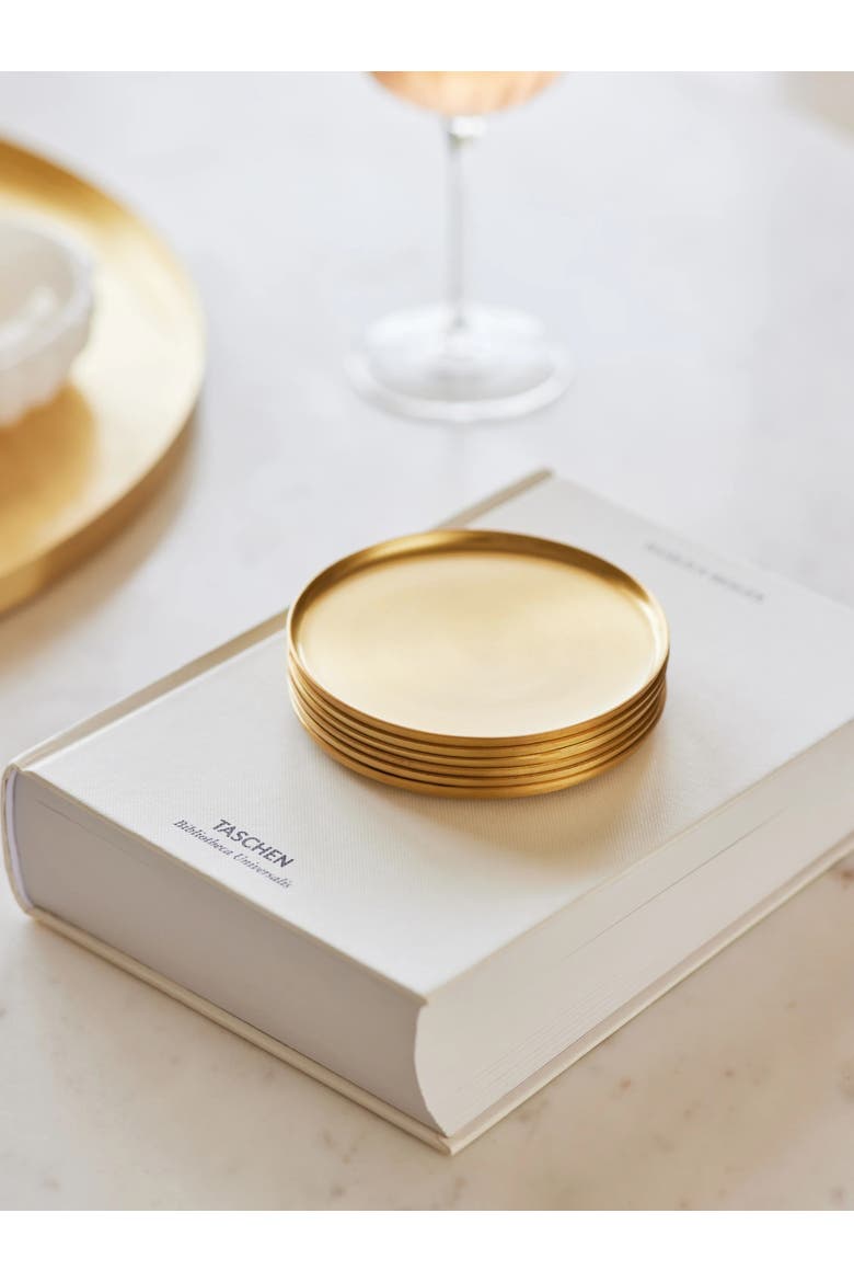 Heirloom Brass Coasters - Set of 4, Alternate, color, Brass