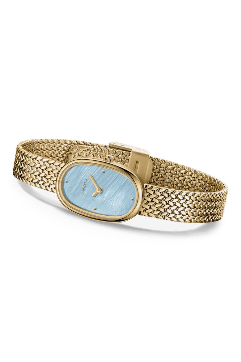 Jane Tethered Mesh Strap Watch, 18mm, Alternate, color, GOLD