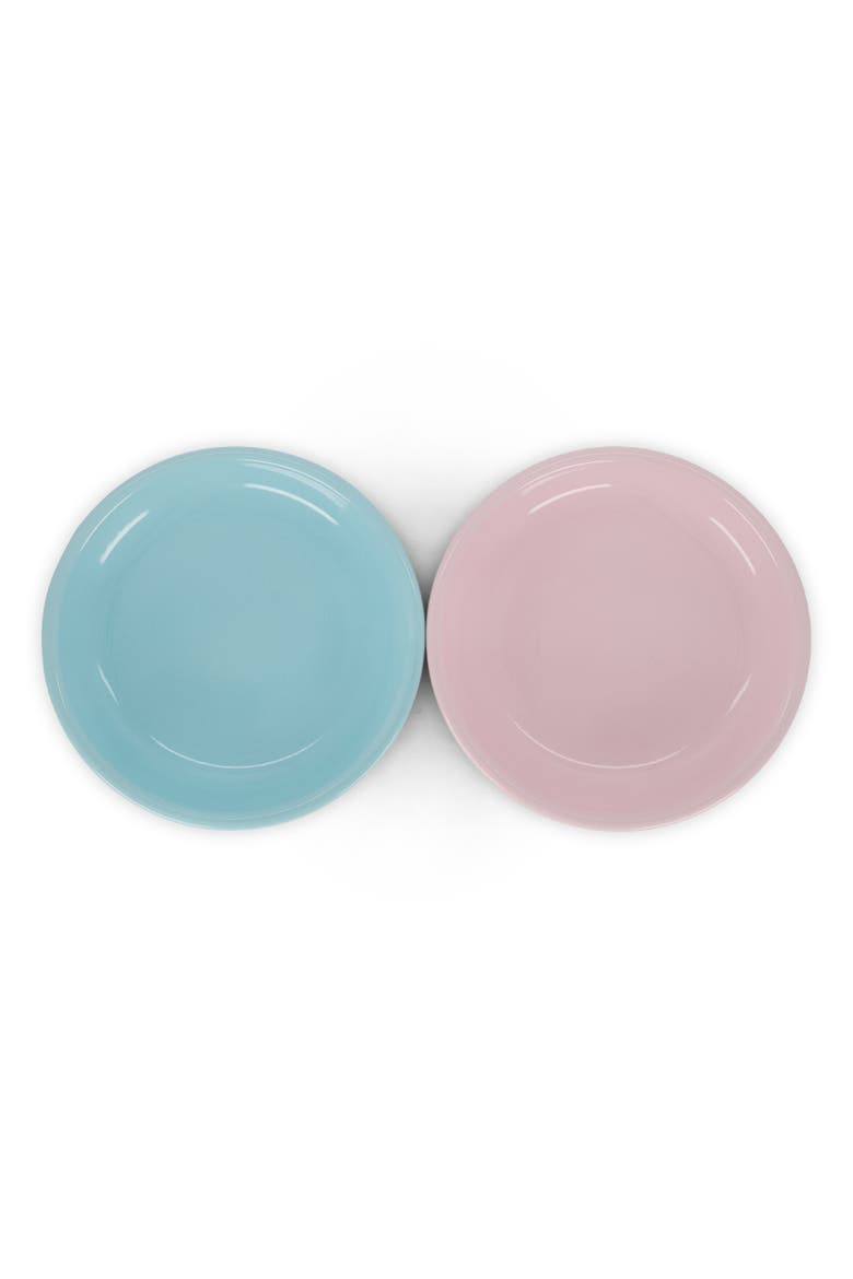 Two Tone Enamel Side Plate - Set of 4, Alternate, color, Red & Pink