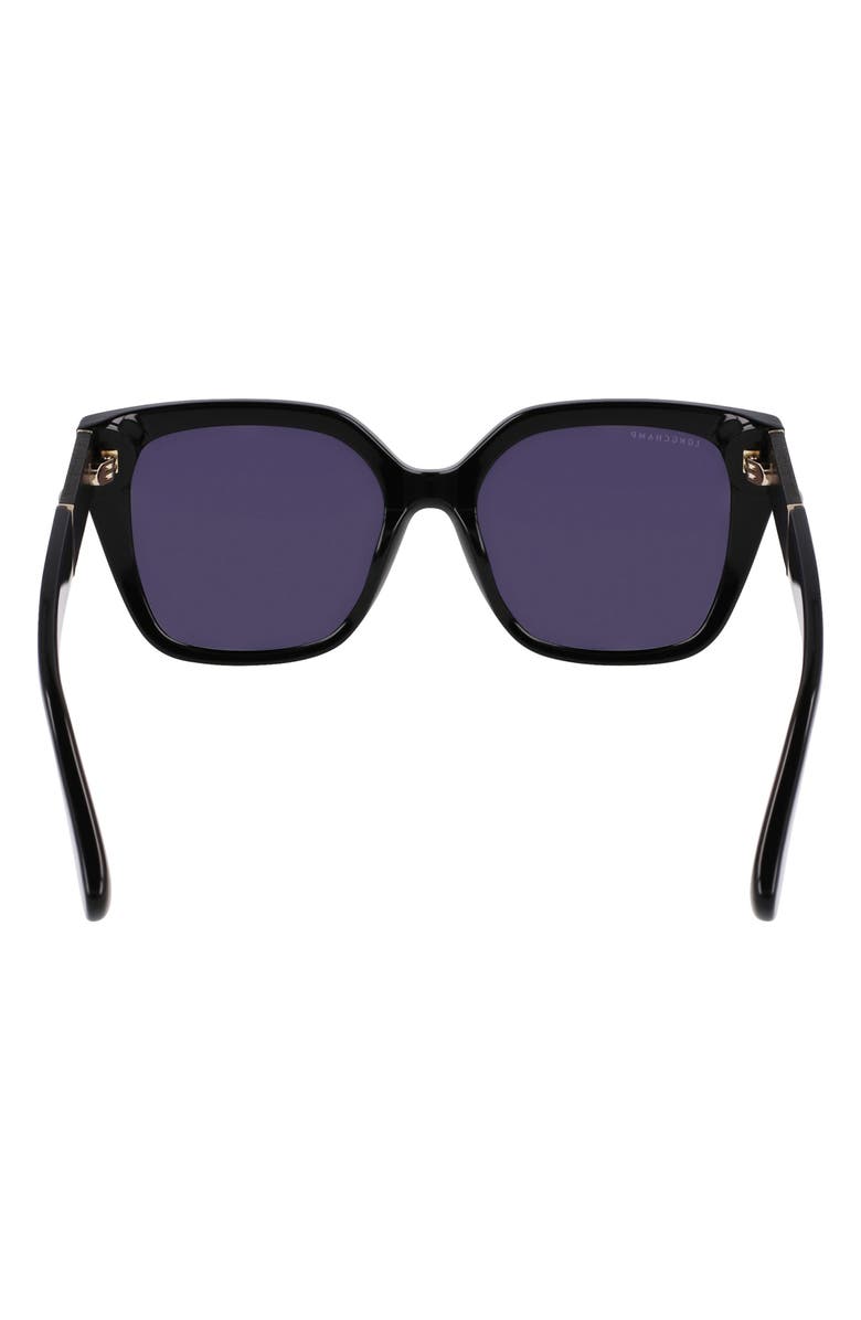 Longchamp Roseau 54mm Butterfly Sunglasses, Alternate, color, Black