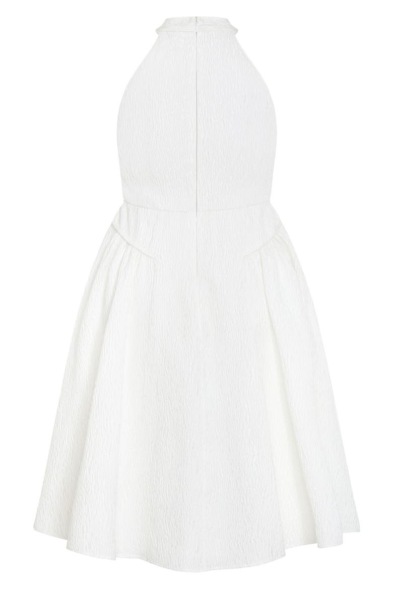 Textured Sleeveless Jacquard Midi Dress, Alternate, color, IVORY