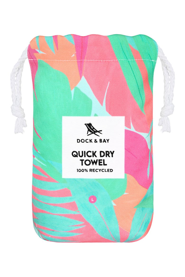 Quick Dry Beach Towel, Alternate, color, HOT TROPICS