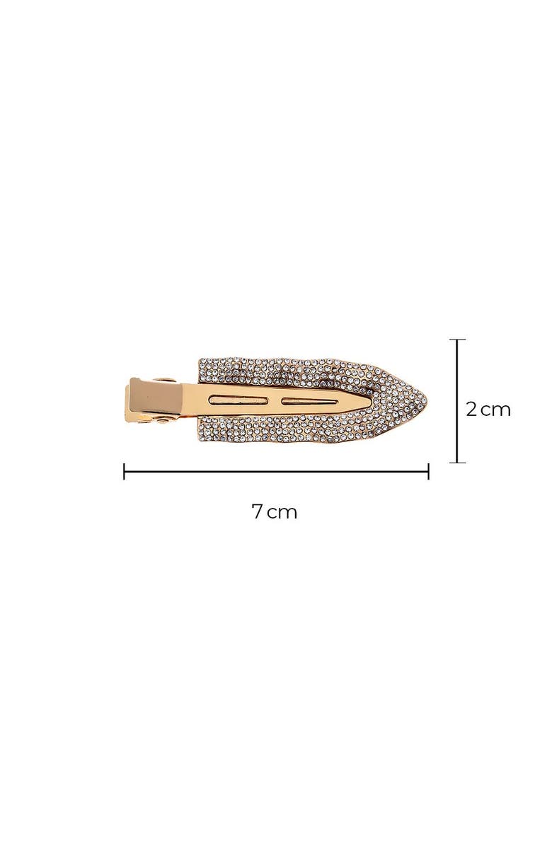 BY ADINA EDEN Pave Rhinestone Creaseless Clip Set, Alternate, color, Gold