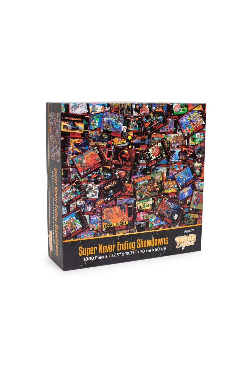Super Never Ending Showdowns Retro Video Games 1000-Piece Jigsaw Puzzle, Main, color, Red