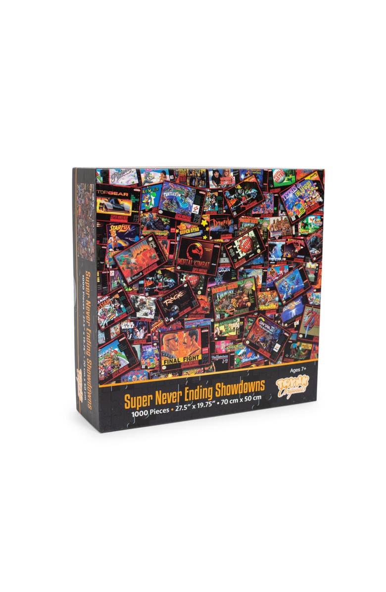 Toynk Super Never Ending Showdowns Retro Video Games 1000-Piece Jigsaw Puzzle, Main, color, Red