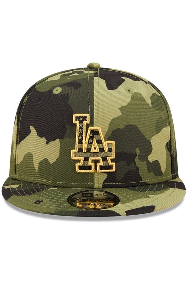 New Men's Check Design New Era Men's New Era Camo Los Angeles Dodgers 2022 Armed Forces Day ...