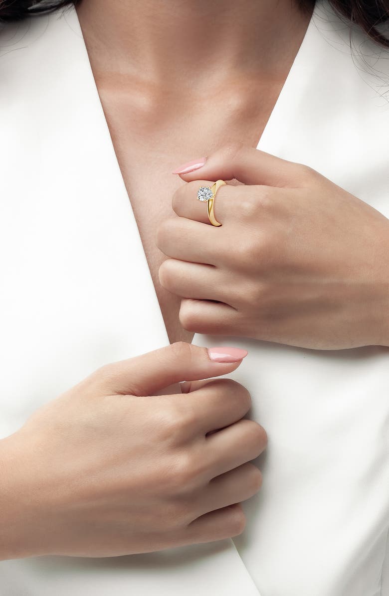 Crislu Cubic Zirconia Ring, Alternate, color, 18Kyg/ Clear Stone