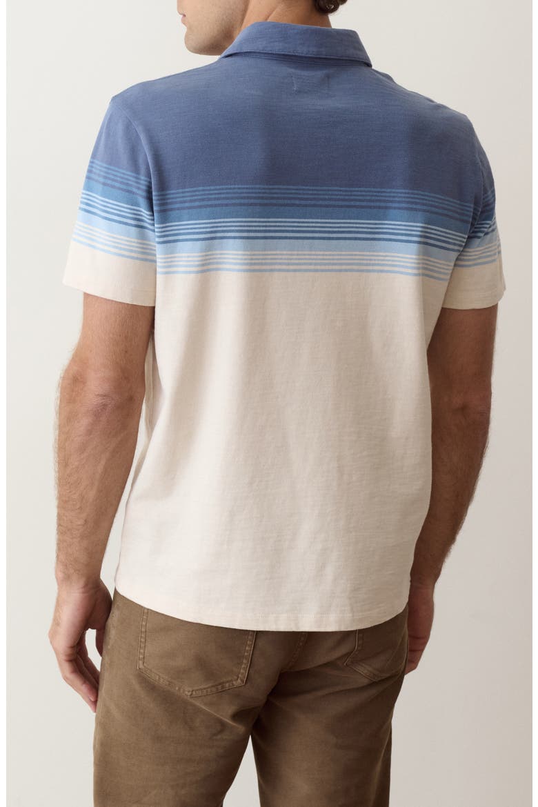 Luxe Slub Organic Cotton Pocket Polo, Alternate, color, NAVY/ WHITE