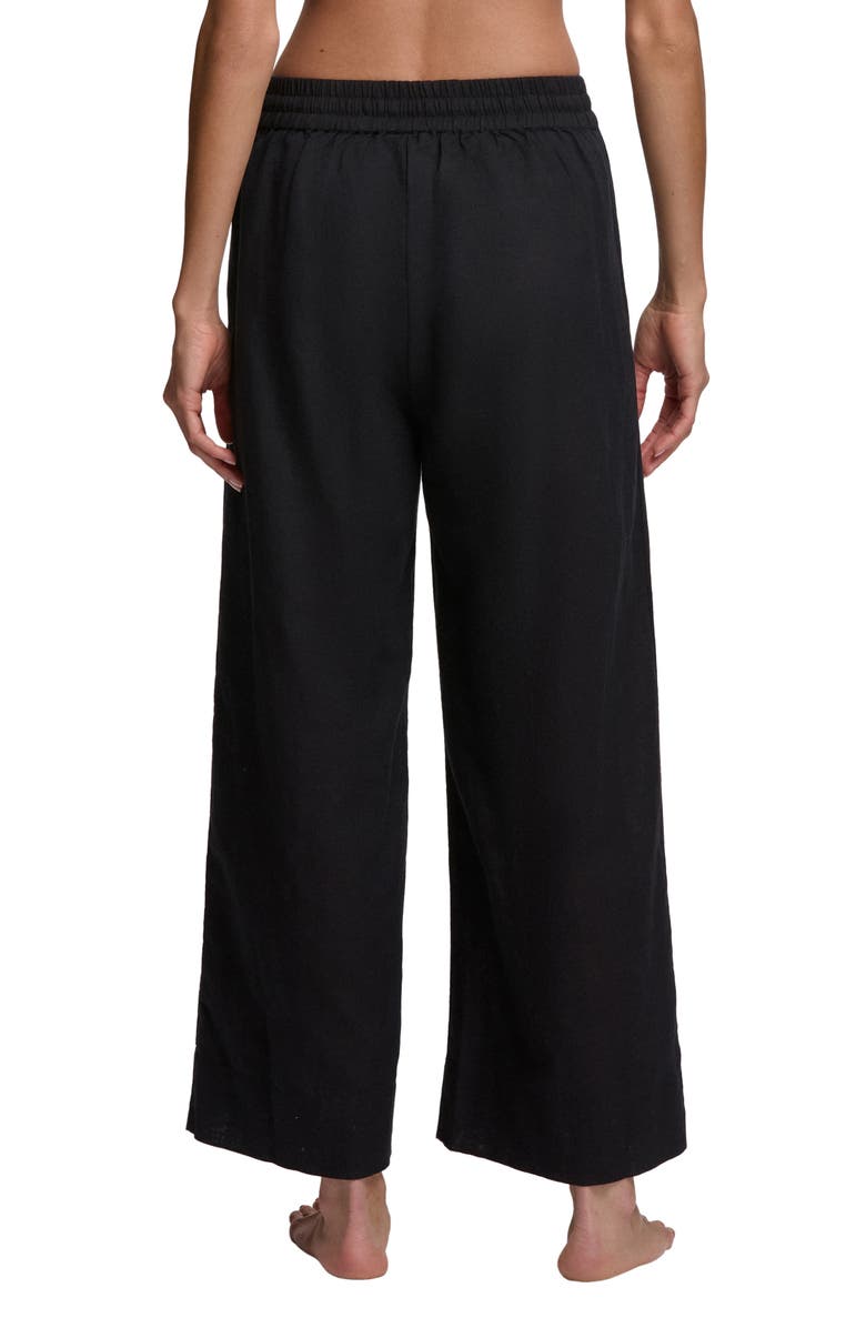 Polo Ralph Lauren Wide Leg Linen & Cotton Cover-Up Drawstring Pants, Alternate, color, 