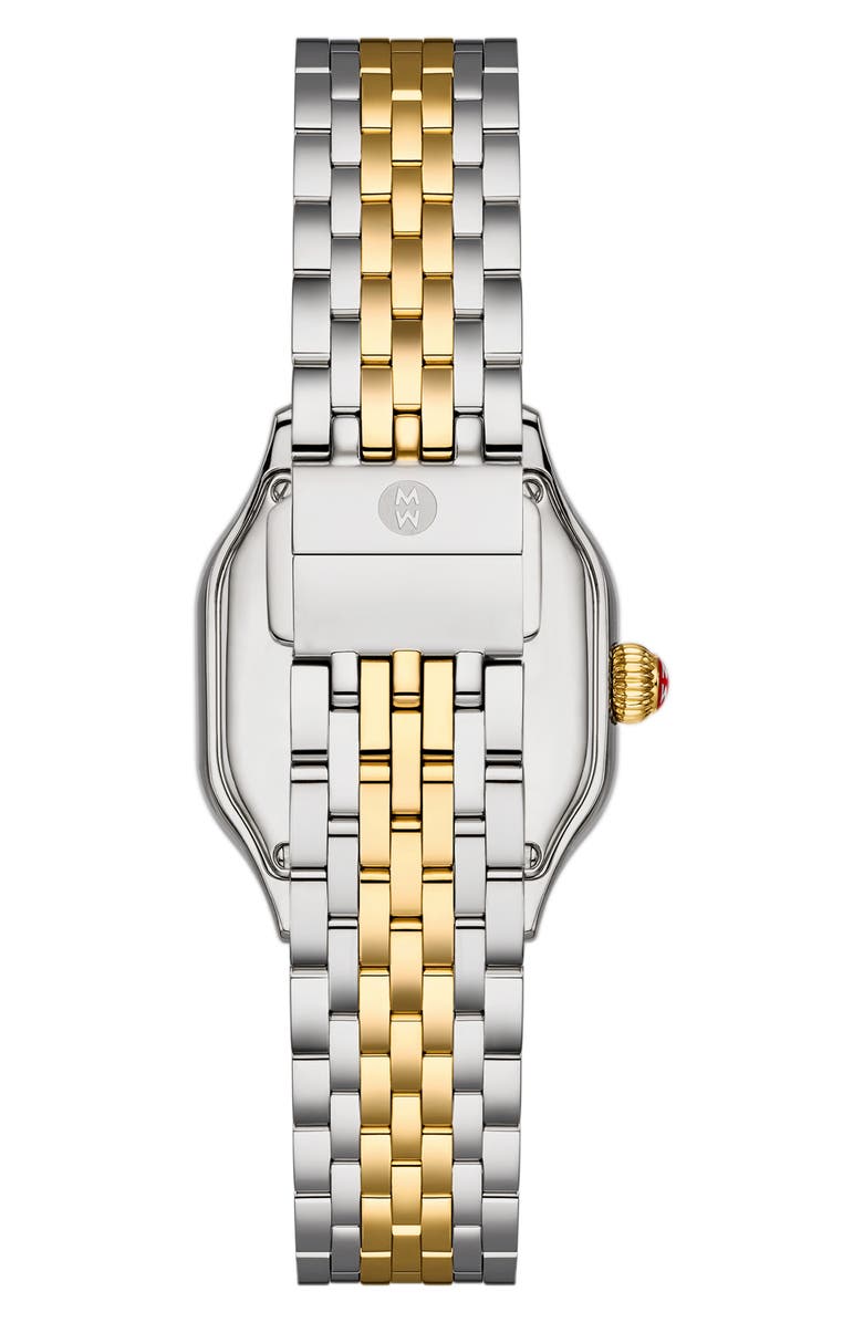 MICHELE Meggie Diamond Dial Watch Head Gift Set, 29mm, Alternate, color, Two Tone / White