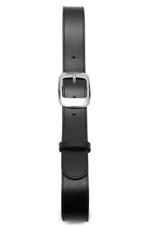 Mango Square Buckle Belt In Black