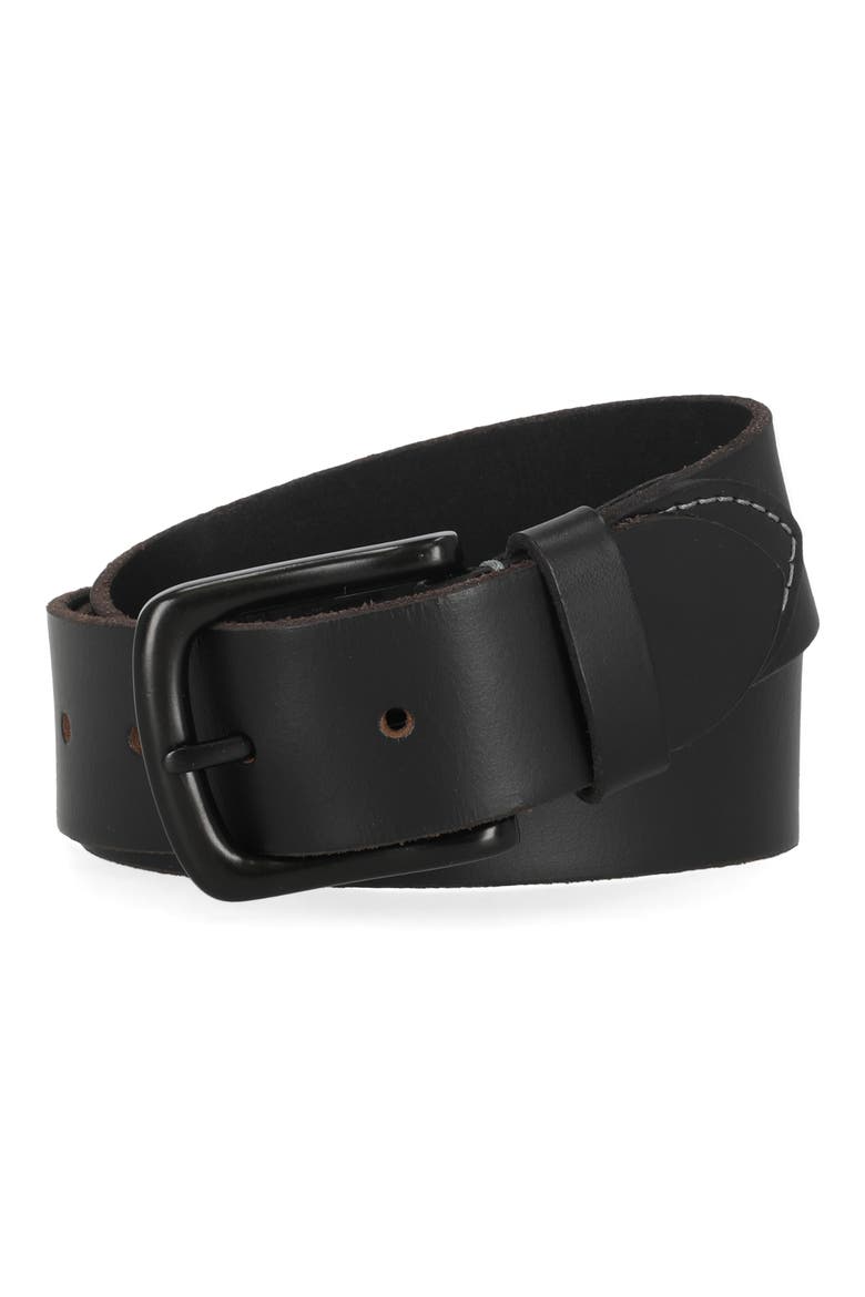 38mm Leather Belt, Main, color, BLACK