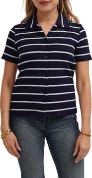 CYRUS Striped Button Front Shirt