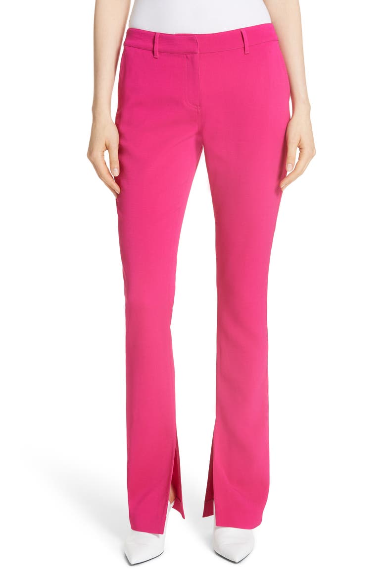 Javier Split Hem Pants, Main, color, FLURO PINK