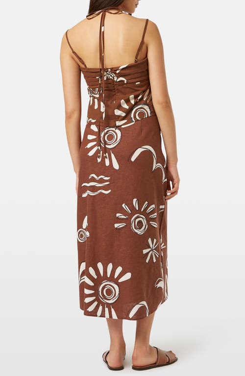 Scotch & Soda Gathered Strappy Tank In Inky Sun Brown
