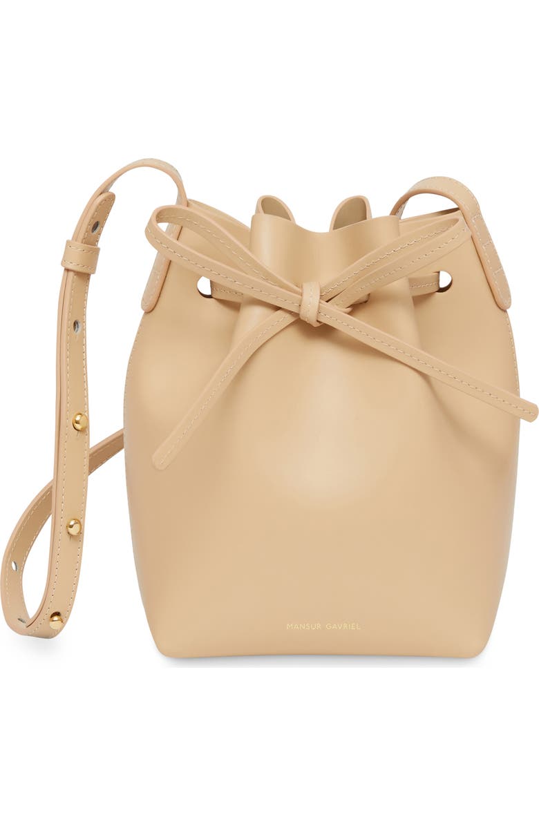 Mansur Gavriel Mini Mini Leather Bucket Bag, Main, color,