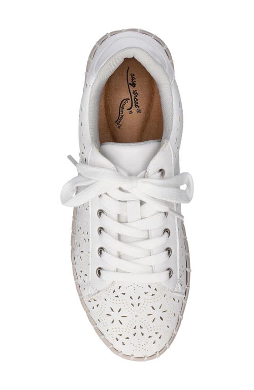 Easy Street Women's Retta Comfort Platform Sneakers In White