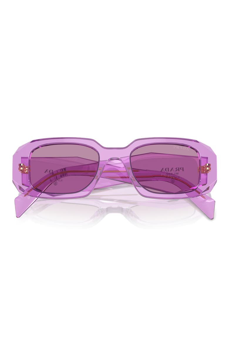 49mm Small Rectangular Sunglasses, Alternate, color, VIOLET