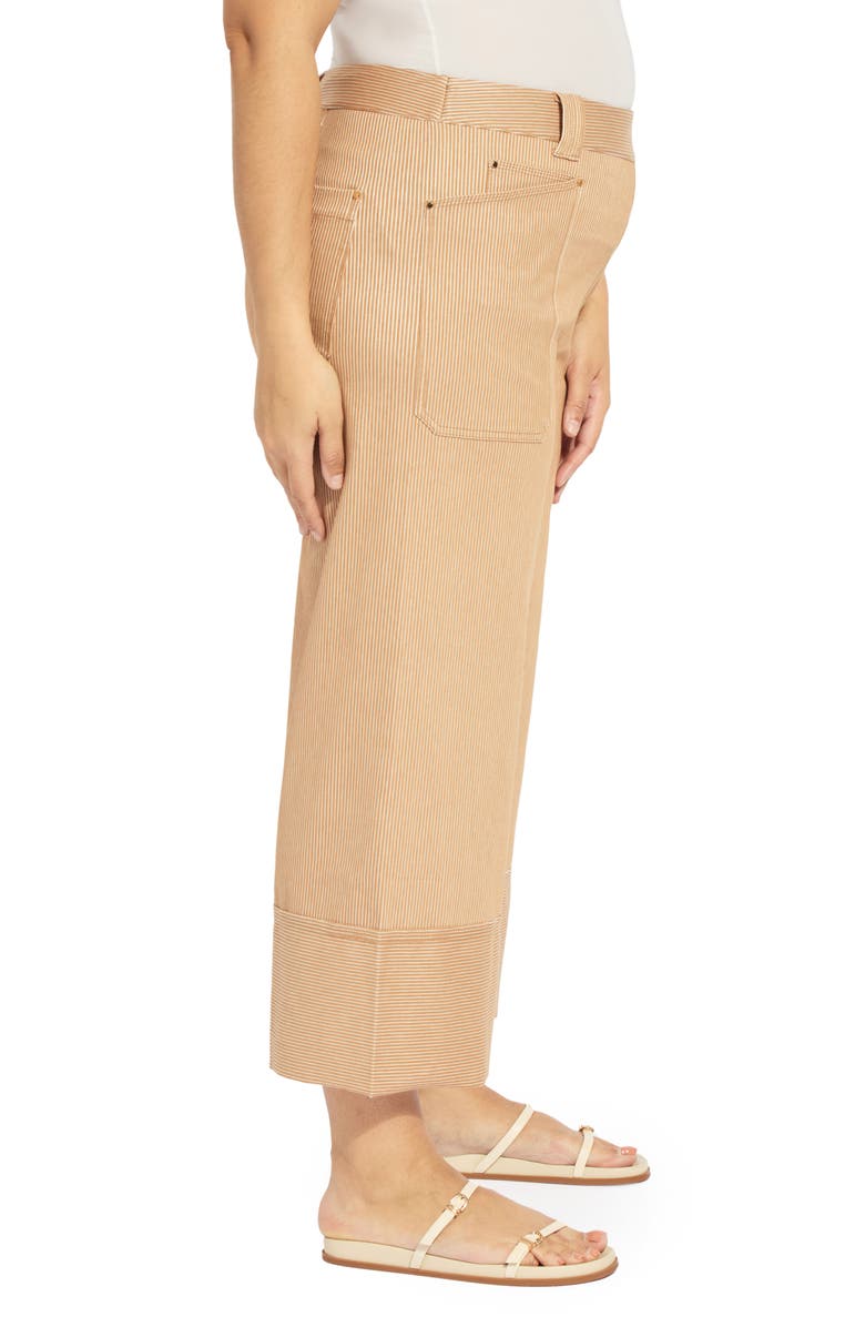 Lysse Analia Striped Wide Leg Jeans, Alternate, color, Cinnamon Sheen Line