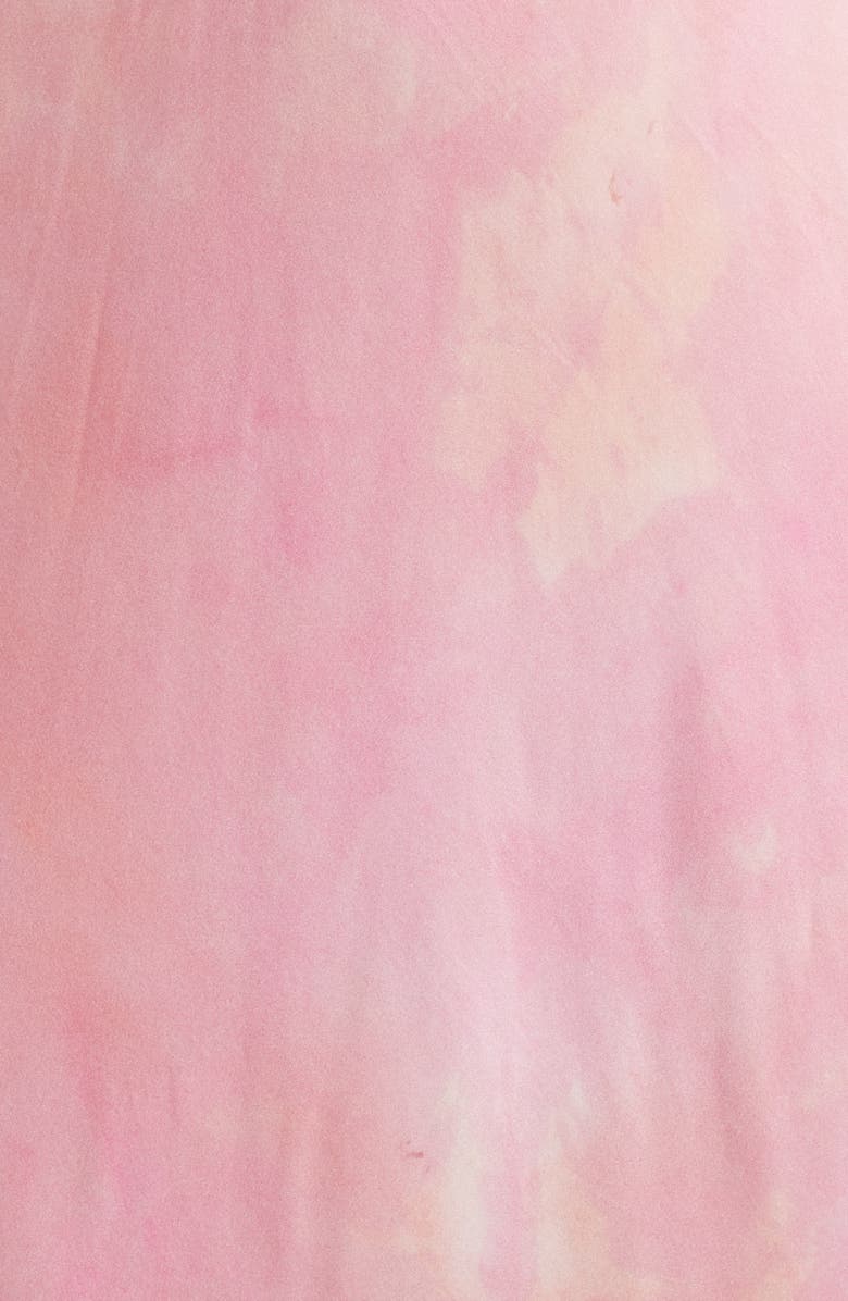 LoveShackFancy Bier Embellished Lace Trim Silk Blend Slipdress, Alternate, color, Pink Ember