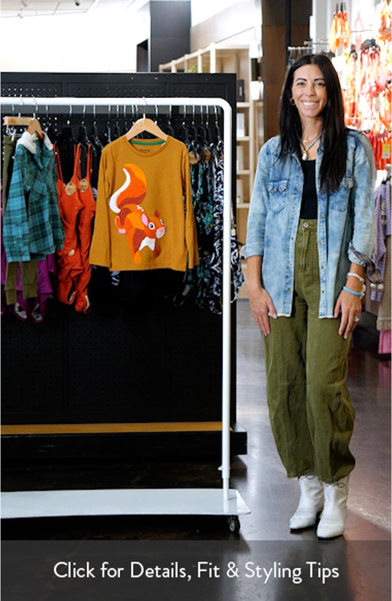 Kids' Squirrel Bouclé Cotton Graphic T-Shirt, sales video thumbnail