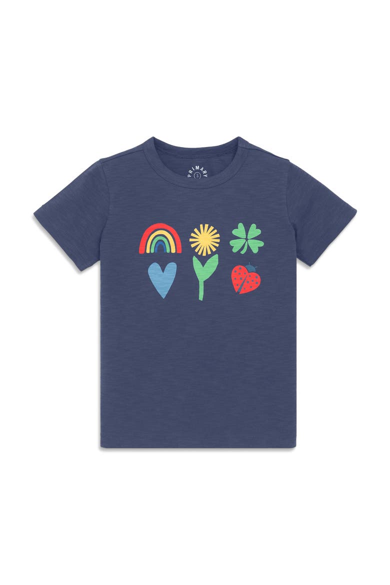 Kids Good Luck Charms Tee, Main, color, Sunwashed Navy Lucky Things