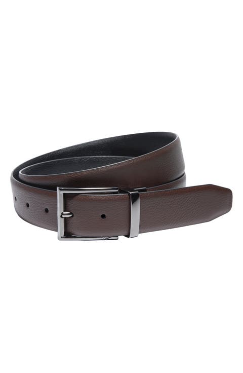 Pebble Grain Faux Leather Belt