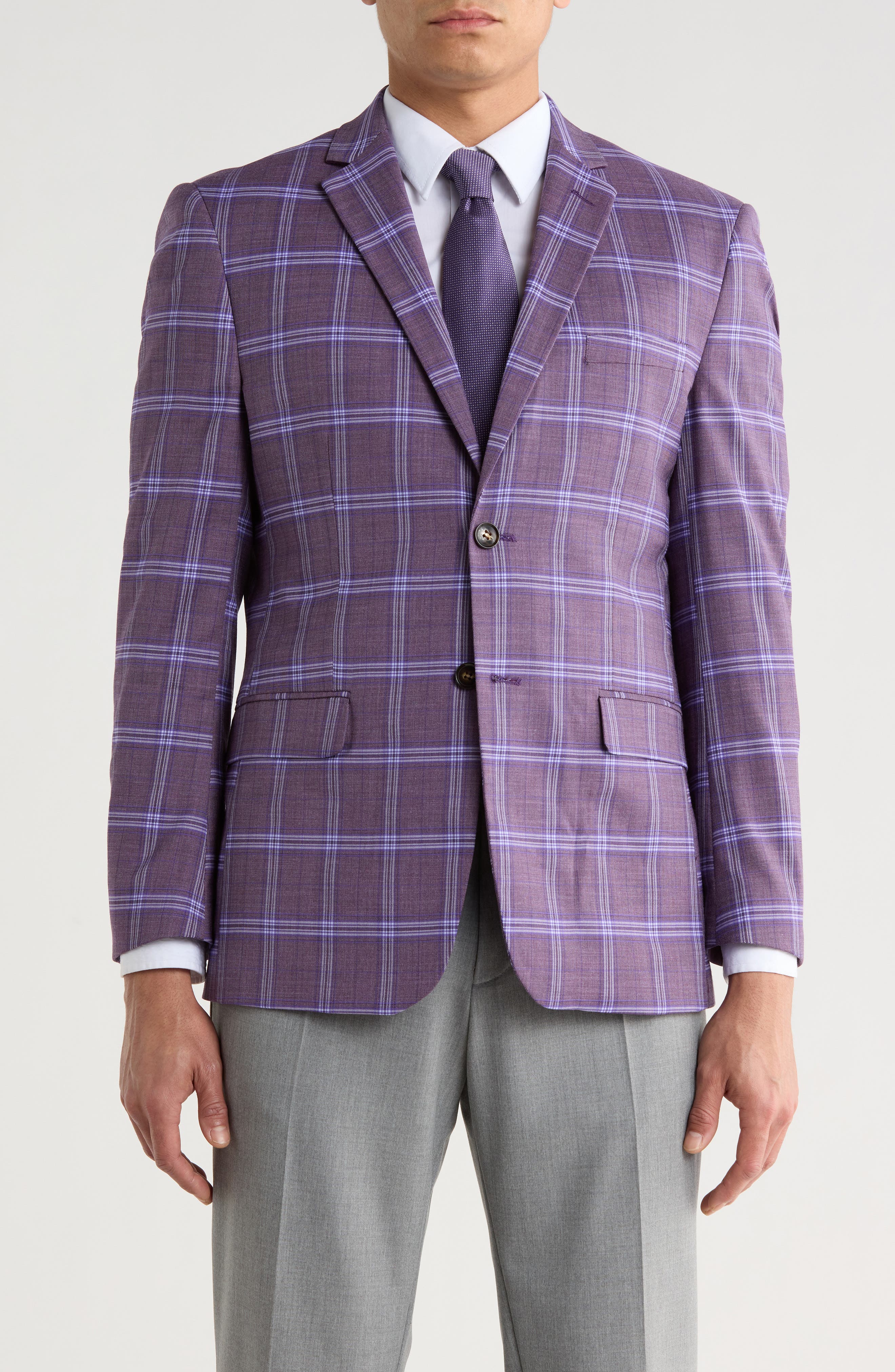 Slim Fit Plaid Blazer - image 3