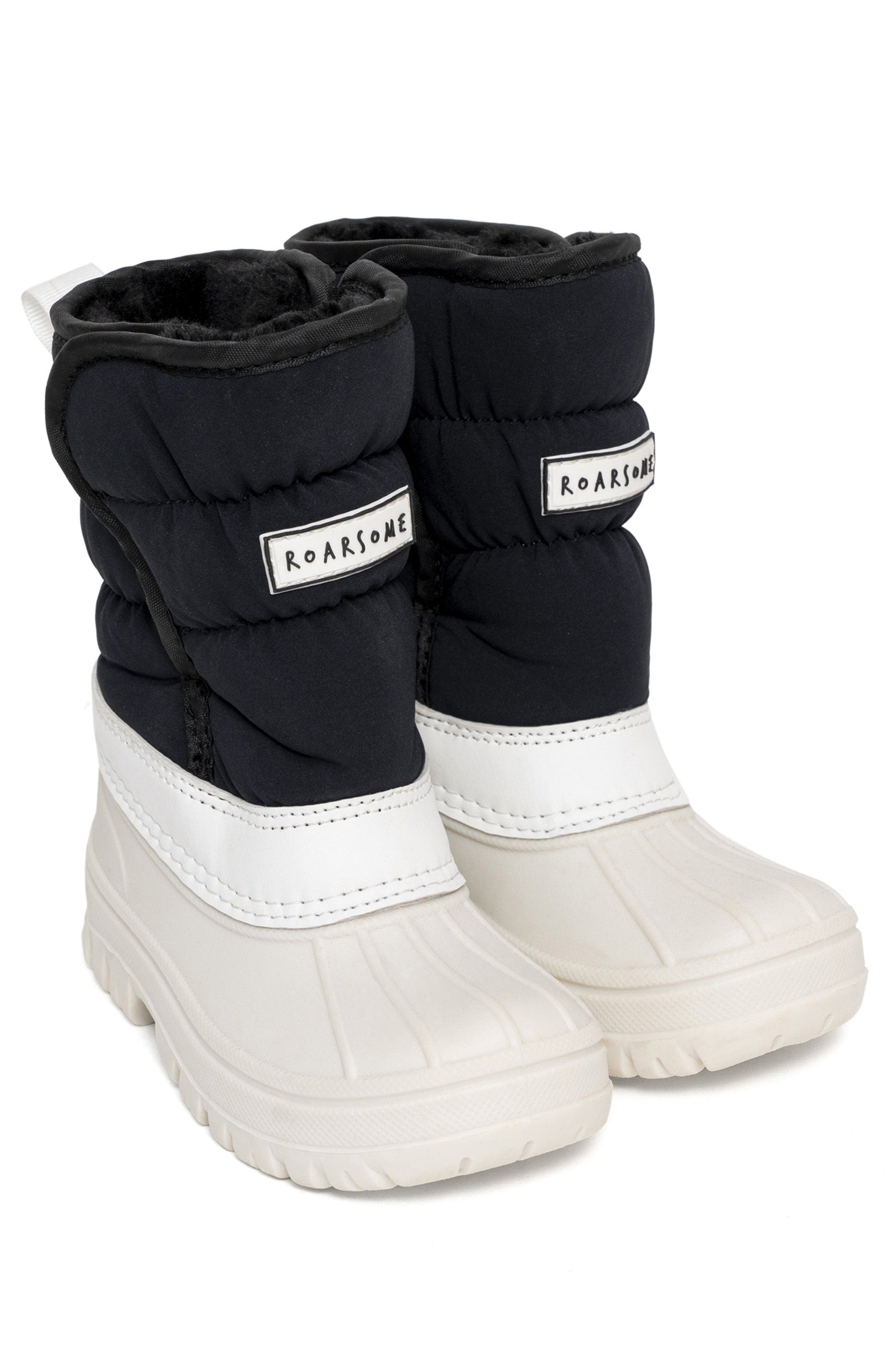 Roarsome Kids Snow Boots, Main, color, Black