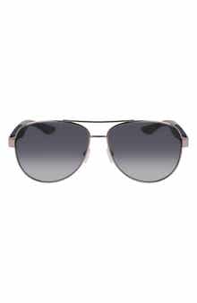 FERRAGAMO 62mm Gradient Aviator Sunglasses