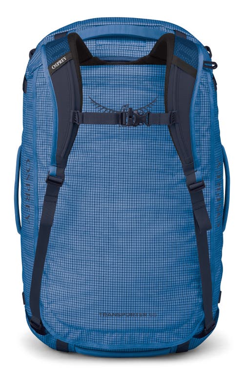 Osprey Transporter 65-liter Duffle Luggage In Blue Flame/nocturnal Blue