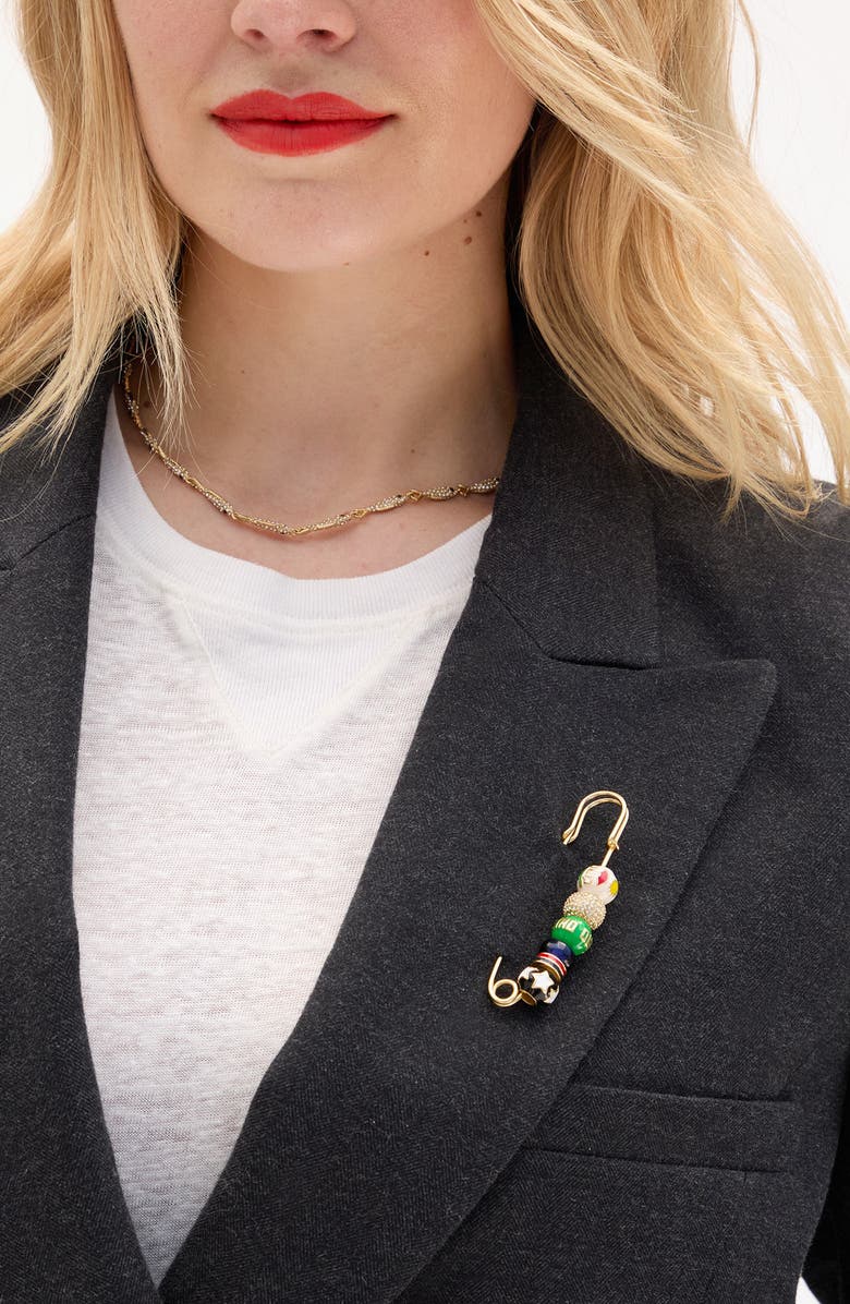 Clare V. Beaded Blazer Pin, Alternate, color, 