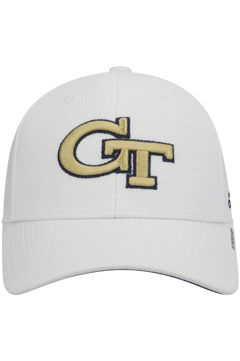 Men's adidas White Georgia Tech Yellow Jackets 2021 Sideline Coaches AEROREADY Flex Hat, Alternate, color, White