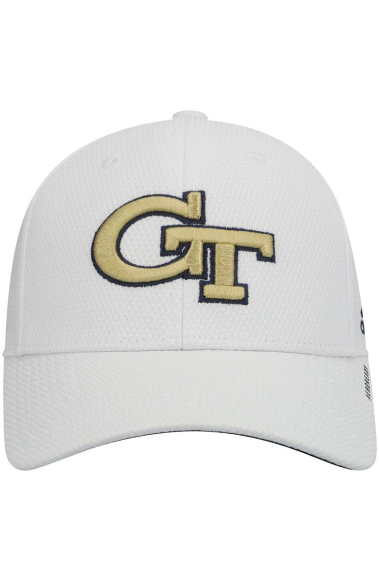 adidas Men's adidas White Georgia Tech Yellow Jackets 2021 Sideline Coaches AEROREADY Flex Hat, Alternate, color,