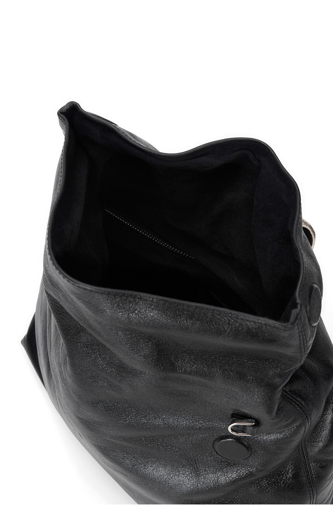 STAUD Leather Foldover Cuff Clutch, Alternate, color, 