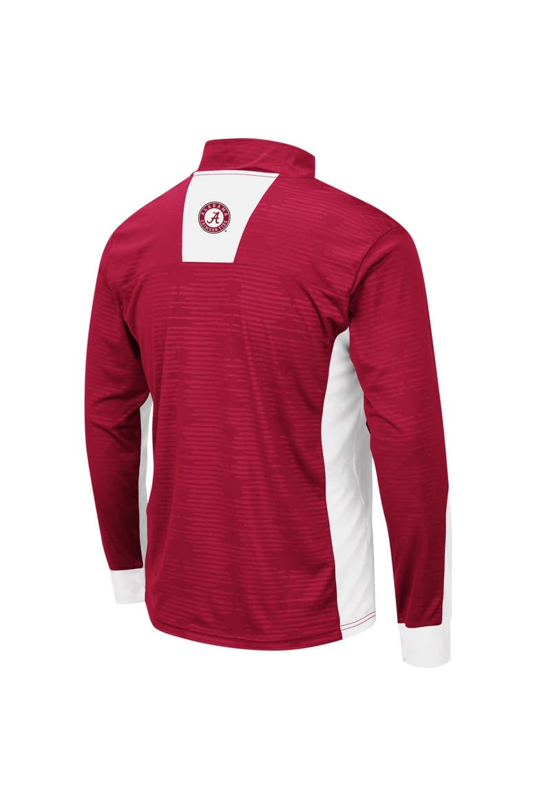 Men's Colosseum Crimson Alabama Crimson Tide Bart Windshirt Quarter-Zip Pullover Jacket, Alternate, color, Crimson
