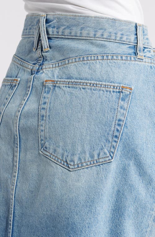 Shop Slvrlake Cotton Denim Midi Skirt In Nevermind