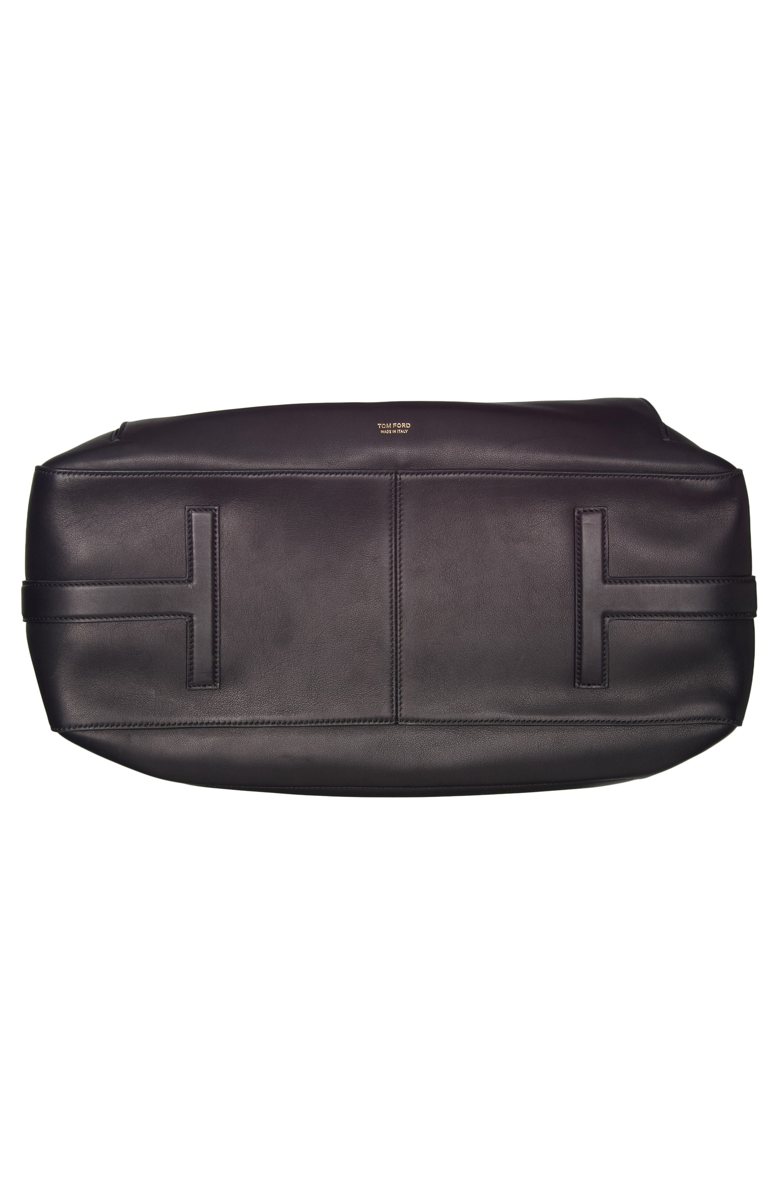 TOM FORD Large Besace Leather Messenger Bag, Alternate, color, Black