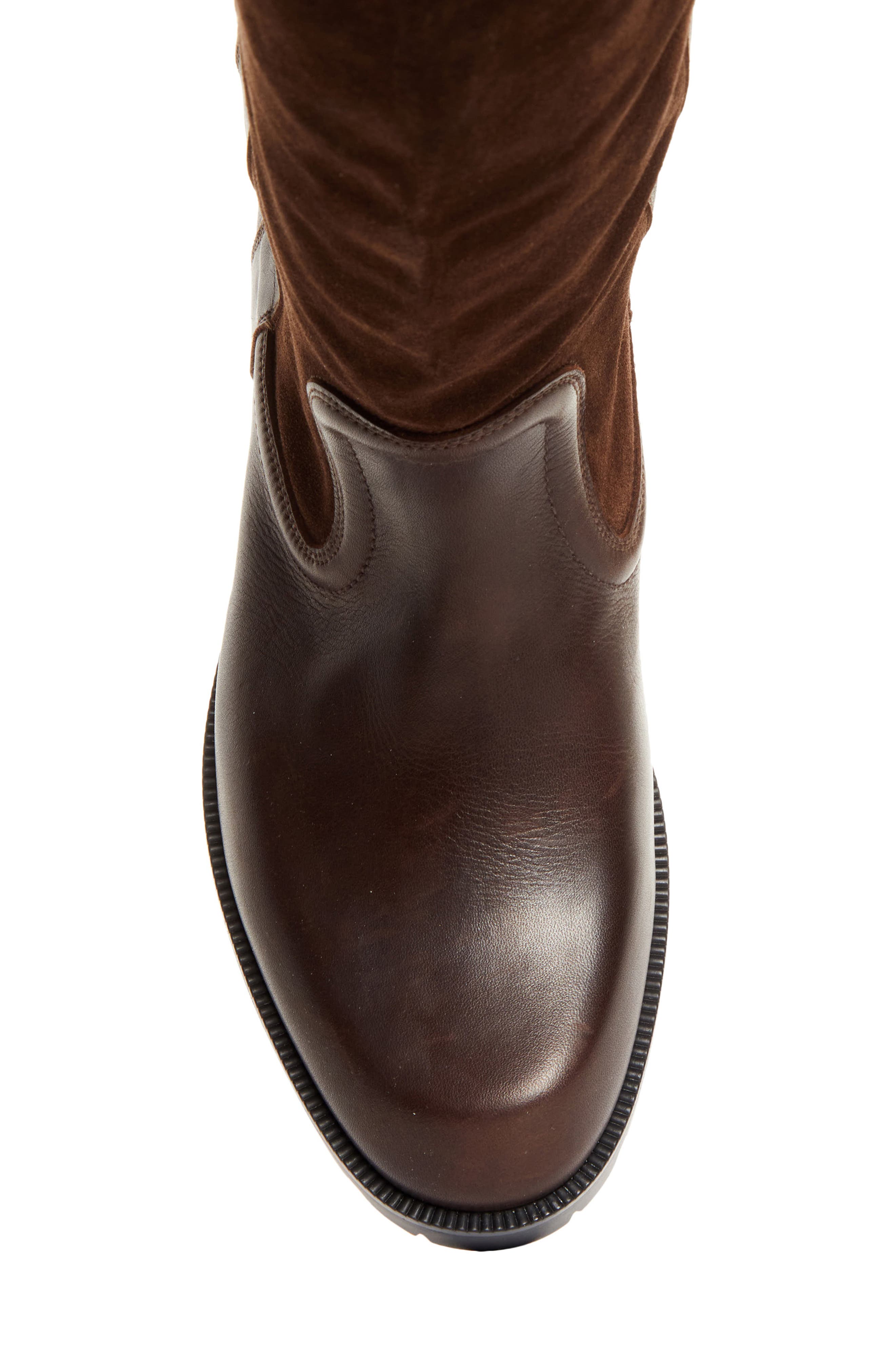 Slouch Leather Tall Boot, Alternate, color, 728G - CAFE/ COSME