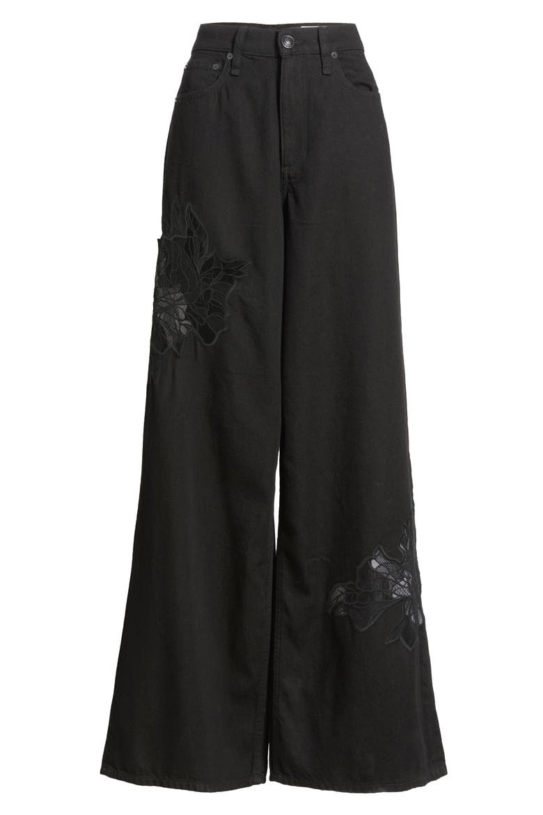 Featherweight Sofie Lace High Waist Wide Leg Jeans, Alternate, color, BLRIE