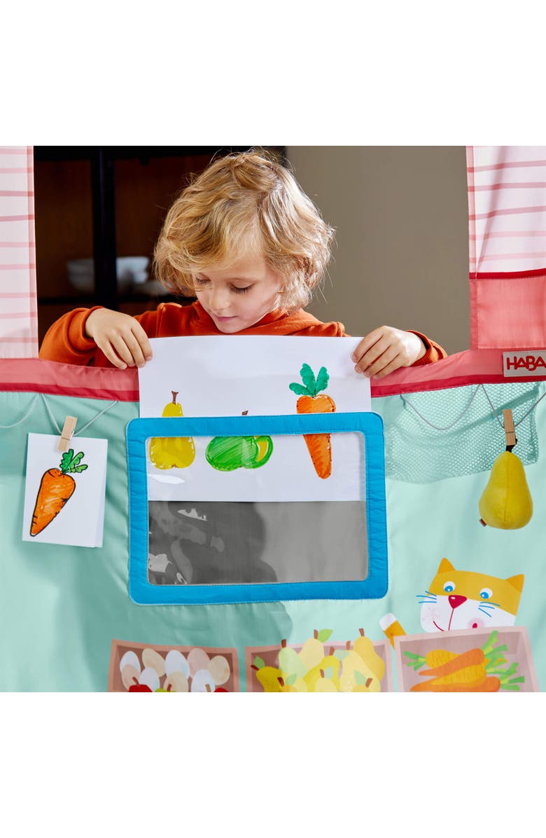 HABA Doorframe Play Store - Space Saving Pretend Play Grocery Shop - Fits in Most Doorways, Alternate, color, Multi