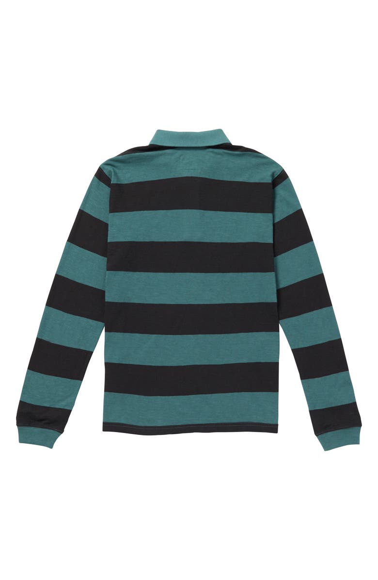 Volcom Kids' Bolders Long Sleeve Stripe Cotton Polo, Alternate, color, 