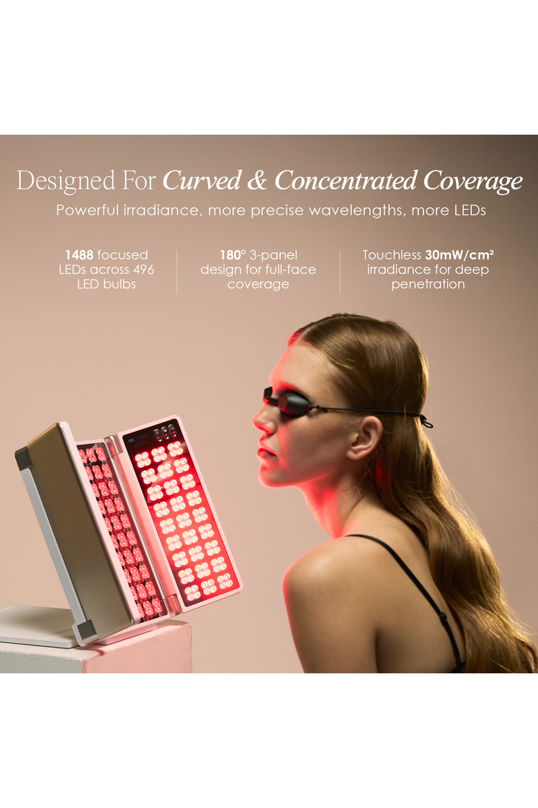 Alora | Age Renewal LED Light Therapy Panel, Alternate, color, White