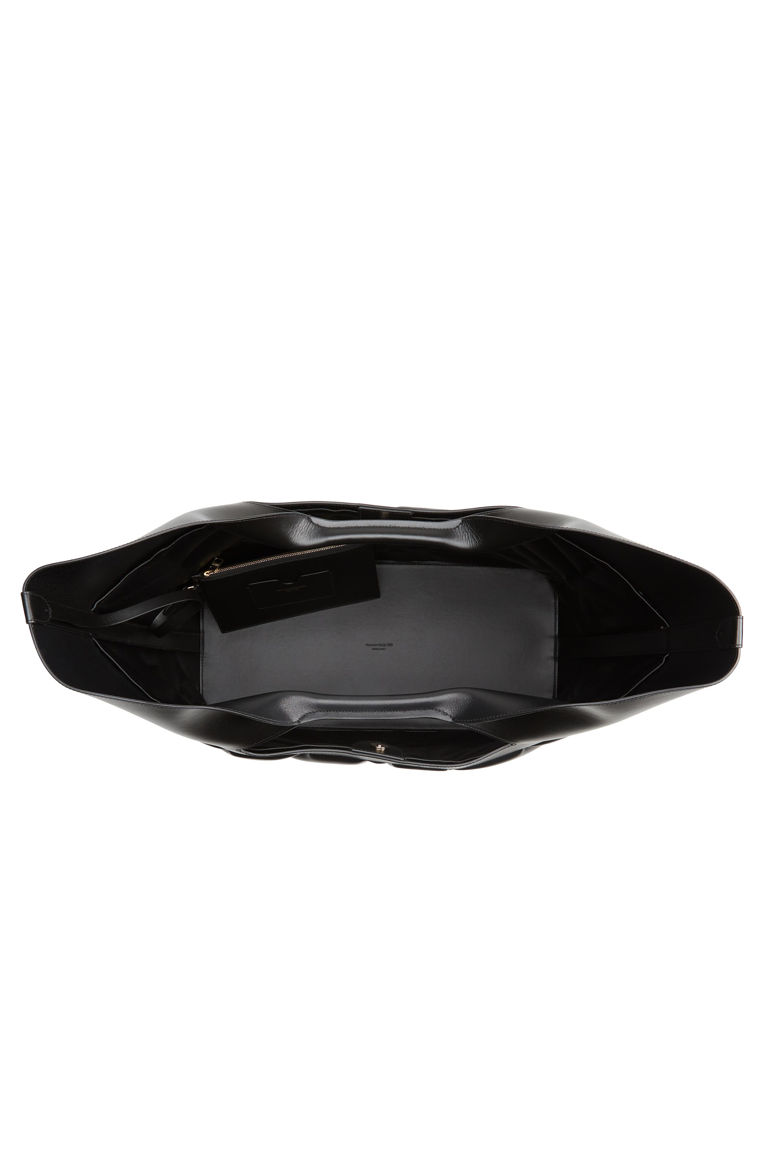 McQueen The Large Bow Logo Quilted Padded Leather Tote, Alternate, color, 