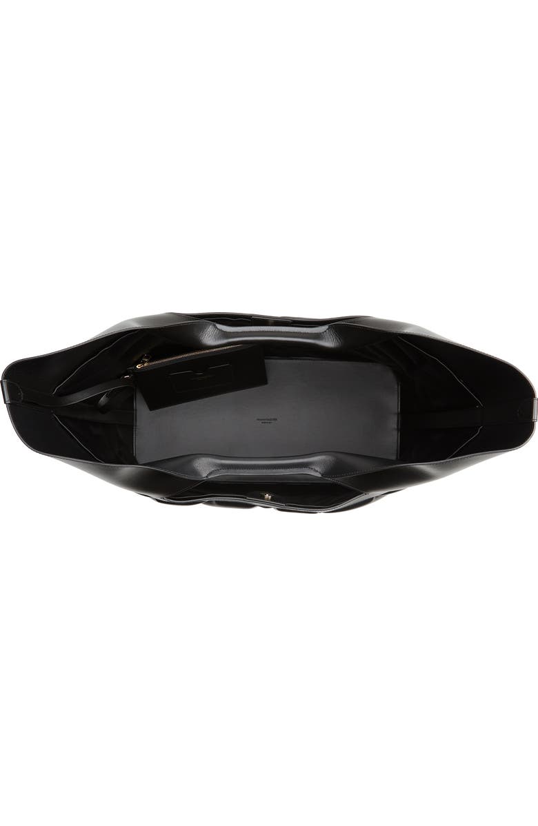 McQueen The Large Bow Logo Quilted Padded Leather Tote, Alternate, color,