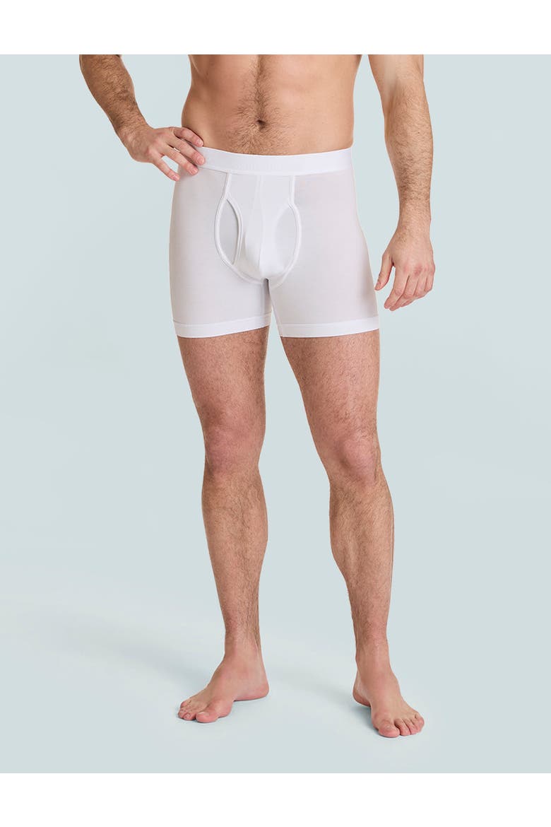 Essential Modal Relaxed Boxer Brief with Fly, Alternate, color, Titanium