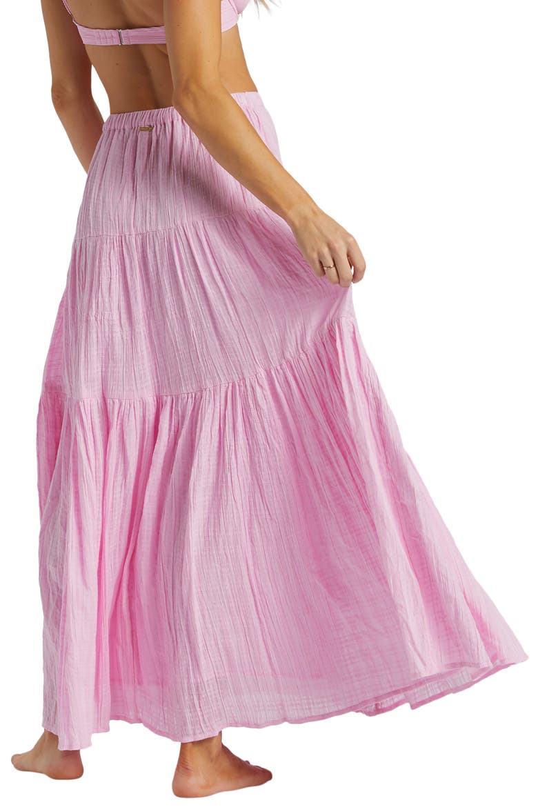 Sol Tiered Cotton Maxi Skirt, Alternate, color, PINK DREAM