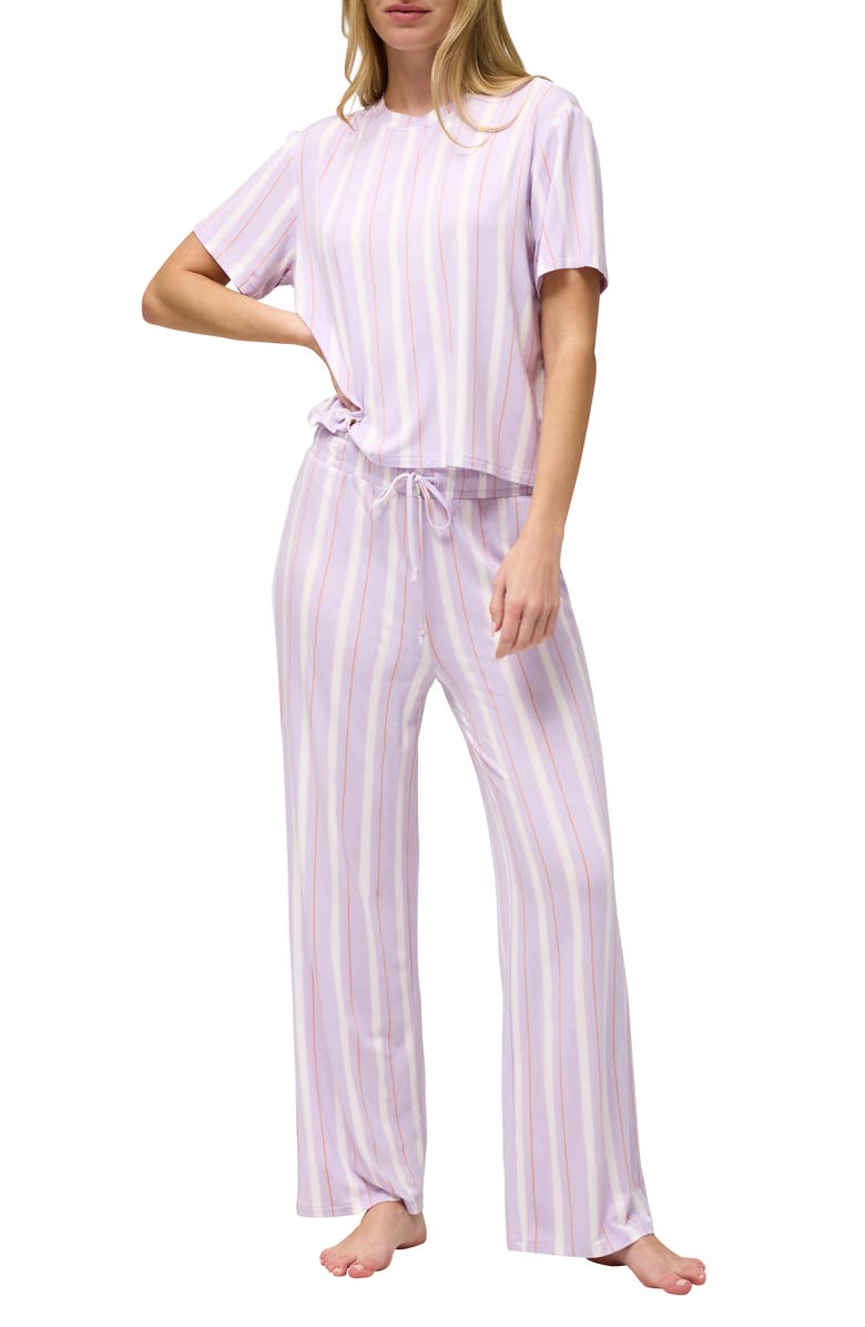 Honeydew All American Pajamas, Main, color, Garden Stripe