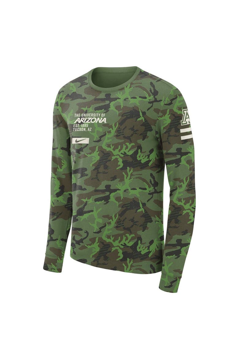 Men's Nike Camo Arizona Wildcats Military Long Sleeve T-Shirt, Alternate, color, Camo